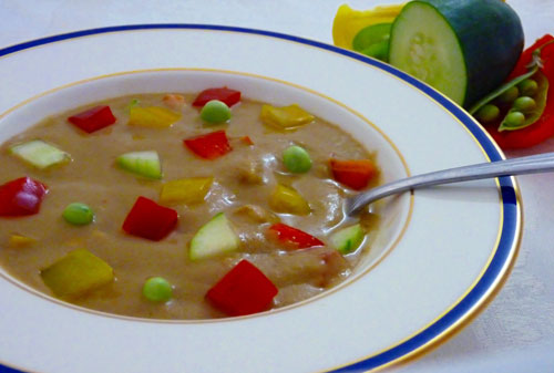 Raw Food Recipe: Summer Vegetable Confetti Soup