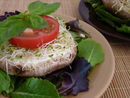 Raw Food Recipe: Portobello Open Sandwiches