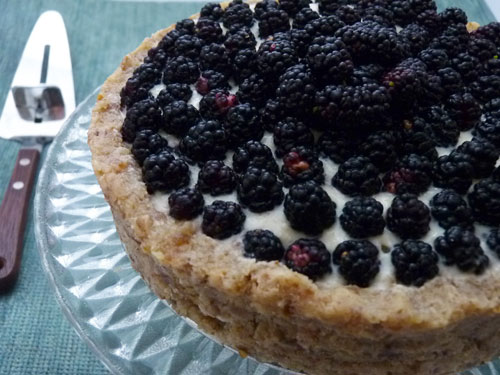 Raw Food Recipe: Mulberry Cream Cake