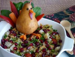 Raw Food Recipe: Whimsical Turkey ‘n Stuffing Salad