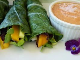 Raw Food Recipe: Tropical Rolls With Fruit Dip