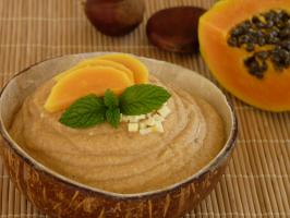 Raw Food Recipe: Chestnut Papaya Pudding